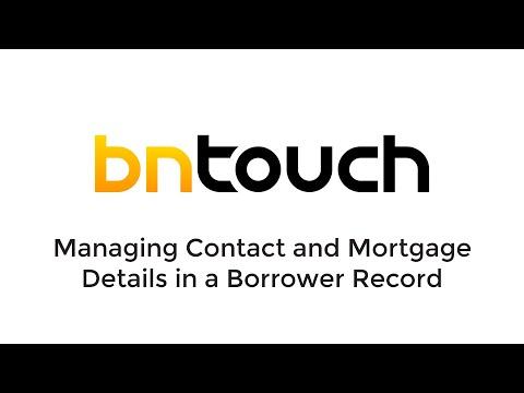 Mortgages Tab: Contact and Mortgage Information